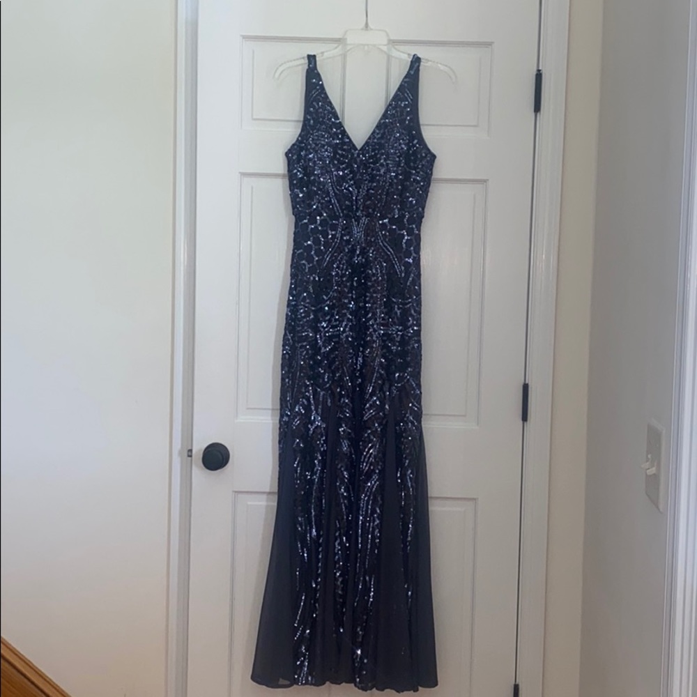 Night way Gunmetal Prom Dress